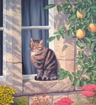 動物 Painting - サニースポットの猫